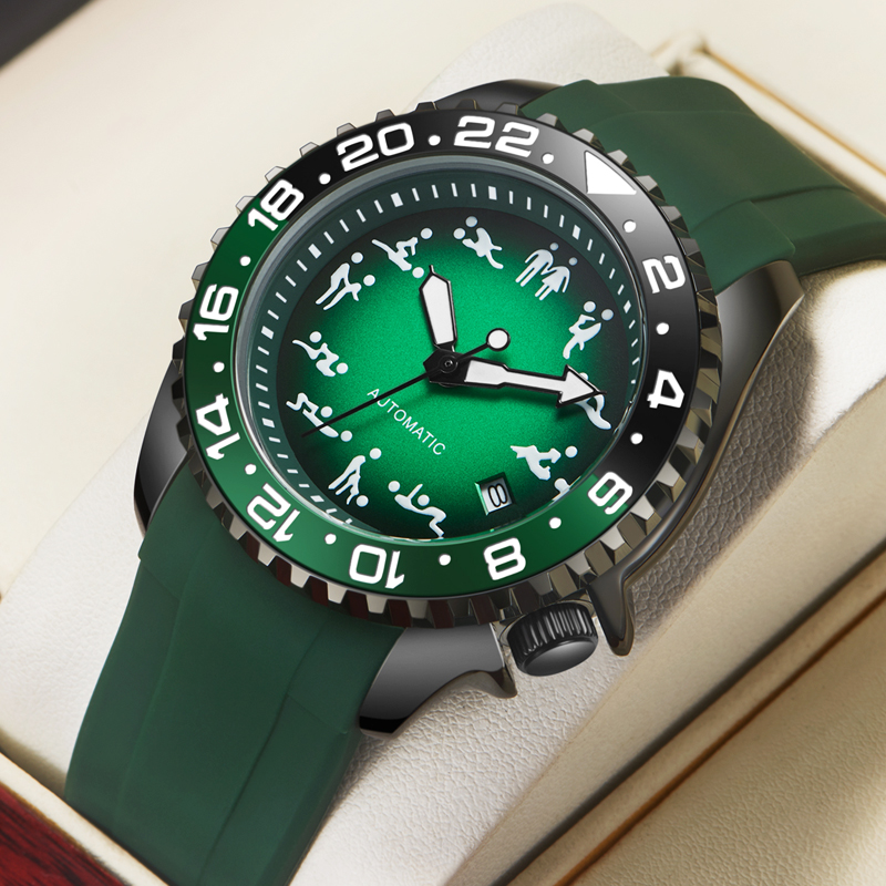 Luxury Watch Unique - Уникальные механические часы с синим циферблатом,