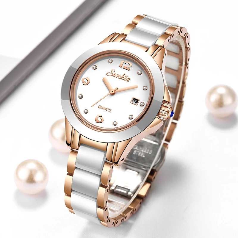 Luxury Watch Ladies - Sunkta модные повседневные кварцевые женские часы