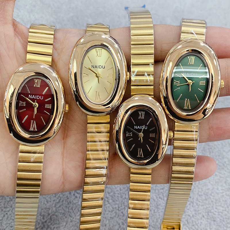 Luxury Watch Ladies - Роскошные брендовые золотые овальные женские кварцевые