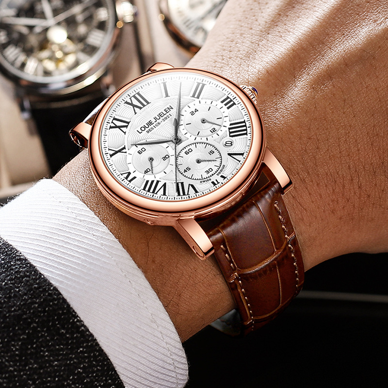 Luxury Watch Longines - Водонепроницаемые кварцевые наручные часы премиум-класса с