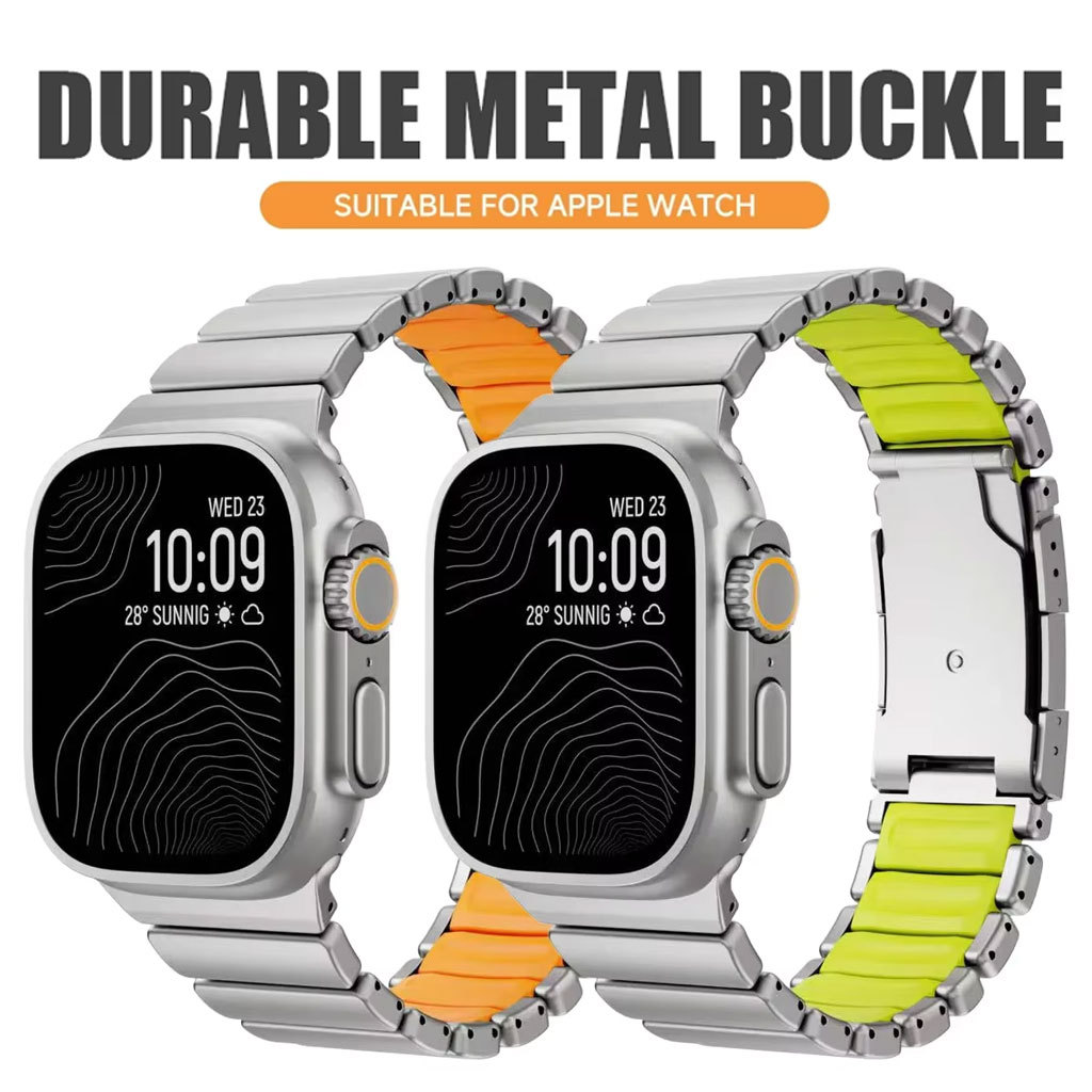 Luxury Watch Ap - Титановый силиконовый ремешок для Apple Watch