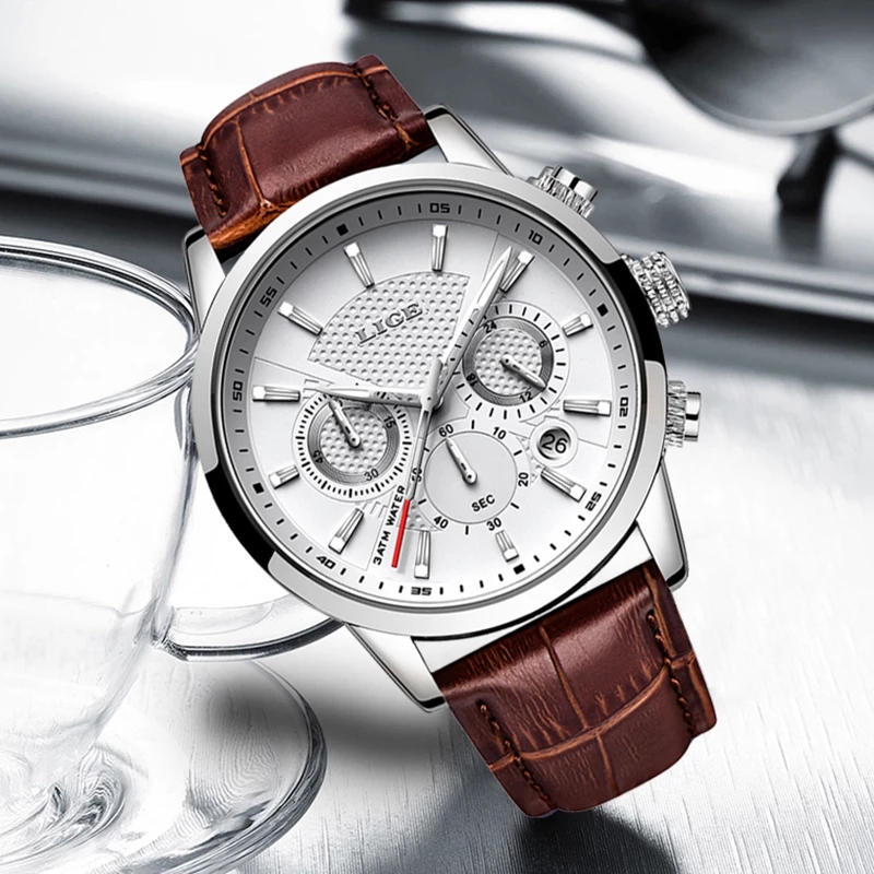LIGE 2025 часы мужские модные  – обзор и цена Luxury Watch Longines